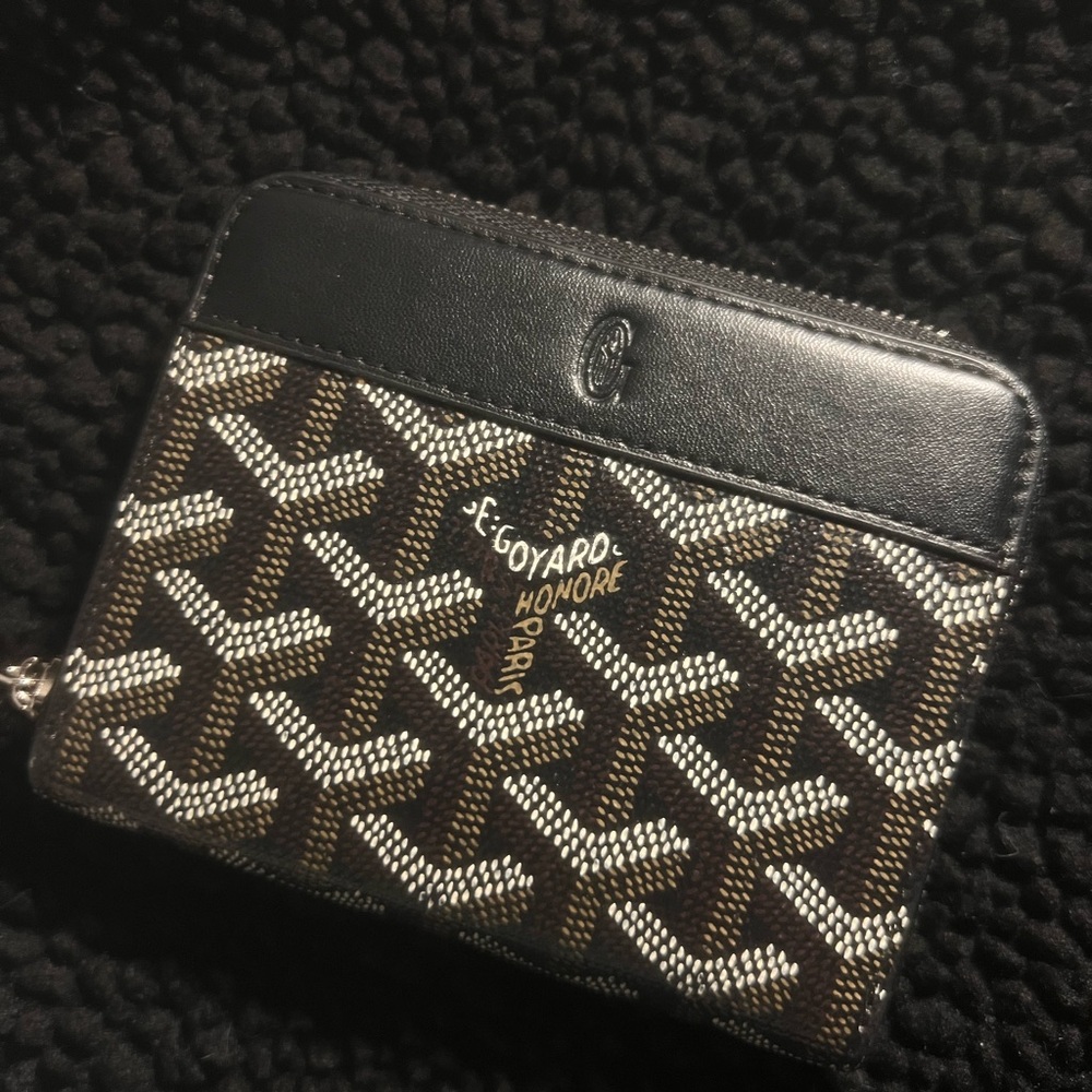 Goyard Black and Brown Patterned Wallet